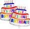 Giant Happy Birthday Balloon - 40 Inch, Pack of 2 | Happy Birthday Printed Balloons | Yay Balloon for Happy Birthday Decorations | Happy Mylar Birthday Balloons, Rainbow Birthday Decorations